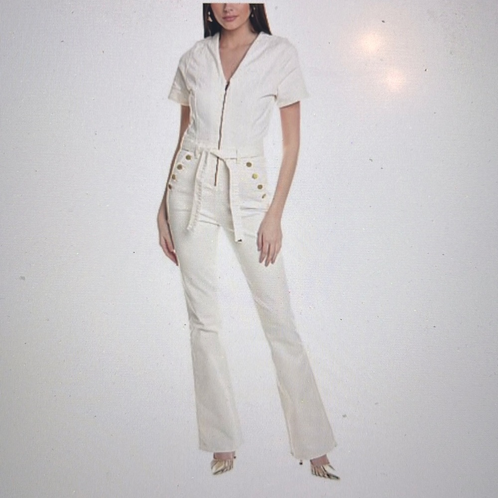 NWT - Ramy Brook Helena Jumpsuit in White: Womans Size 26